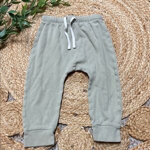 Quincy Mae Sage Pull on Organic Cotton Harem Pants. 2-3T
